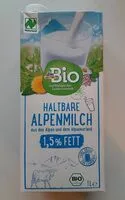 Mängden socker i Haltbare Alpenmilch 1,5%