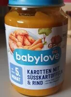 Mängden socker i Karotten mit Süßkartoffeln und Rind