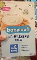 Mängden socker i Bio Milchbrei Grieß Babylove