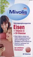 Mängden socker i Nahrungsergänzungsmittel Eisen + Vitamin C + B-Vitamine
