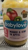 Mängden socker i Compote bébé mango kiwi pomme