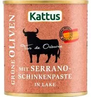 Mängden socker i Grüne Oliven mit Serrano-Schinkenpaste