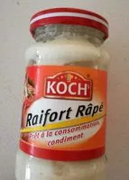 Mängden socker i Koch's Raifort - Râpé