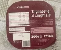 Mängden socker i Tagliatelle al cinghiale