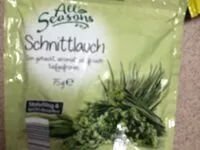 Mängden socker i Schnittlauch, gehackt, tiefgefroren