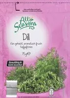 Mängden socker i Dill, fein gehackt