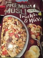 Mängden socker i Premium-Müsli - Früchte & Nüsse