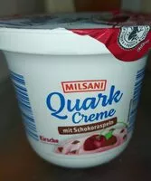 Mängden socker i Quark Creme Kirsche mit Schokoraspeln