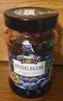 Mängden socker i Konfitüre extra Heidelbeere