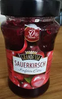 Mängden socker i Sauerkirsche Konfitüre