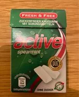 Mängden socker i Active spearmint