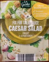 Mängden socker i Fix für salatsauce CAESAR SALAD
