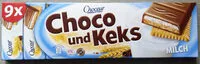 Mängden socker i Choco und Keks - Milch