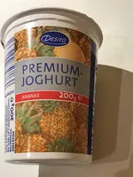 Mängden socker i Premium-Joghurt Ananas