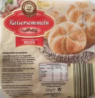 Mängden socker i Kaiser Brötchen Weizen
