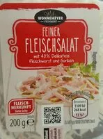 Mängden socker i Delikatess-Fleischsalat mit Gurken