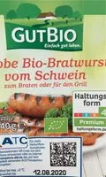 Mängden socker i Bio-Bratwurst vom Schwein