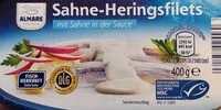 Mängden socker i Heringsfilets in Sahnesauce - mit Zwiebeln und Gurken