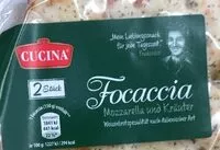 Mängden socker i Focaccia - Mozzarella mit Kräuterbutter