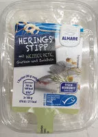 Mängden socker i Heringssalat mit weißer Beete, Gurken und Äpfeln