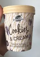 Mängden socker i Cookies and Cream ice cream