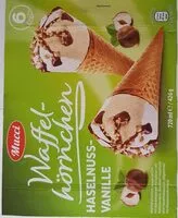 Mängden socker i Waffelhörnchen - Haselnuss-Vanille