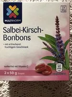 Mängden socker i Salbei-Kirsch-Bonbons
