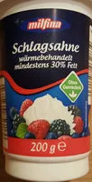 Mängden socker i Sahne Schlagsahne