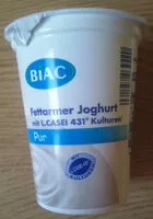 Mängden socker i BIACtiv fettarmer Joghurt - Pur