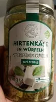 Mängden socker i Hirtenkäse in Würfeln - mit Kräutern