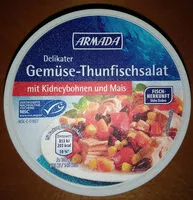 Mängden socker i Delikaten Gemüse-Thunfischsalat mit Kidneybohnen und Mais
