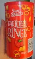 Mängden socker i Kartoffelringe Paprika Geschmack