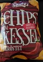 Mängden socker i Chips im Kessel geröstet - Sweet-Chili-Geschmack