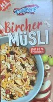 Mängden socker i Bircher Müsli