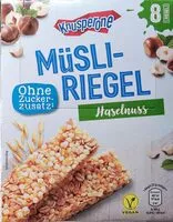 Mängden socker i Müsliriegel ohne Zuckerzusatz - Haselnuss