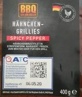 Mängden socker i Hähnchen-Grillies Spicy Pepper