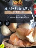 Mängden socker i Mini-Brötchen zum Aufbacken - Natur