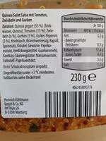 Mängden socker i Quinoa Salat Salsa