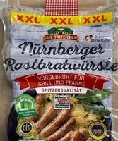 Mängden socker i Nürnberger Rostbratwürste XXL