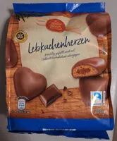 Mängden socker i Gefüllte Lebkuchenherzen - Vollmilchschokolade