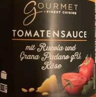 Mängden socker i Tomatensauce mit Rucola und Grana Padano g.U. Käse