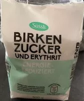 Mängden socker i Birken/Erythrit zucker