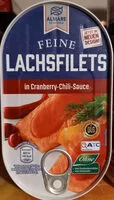 Mängden socker i Lachsfilet in Cranberry-Chili-Sauce