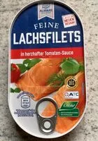 Mängden socker i Lachsfilet in herzhafter Tomaten-Sauce