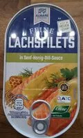 Mängden socker i Fisch: Lachsfilets in Senf-Honig-Dill-Sauce