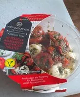 Mängden socker i Antipastisalat - Mozzarella Halbgetrocknete Kirschtomaten