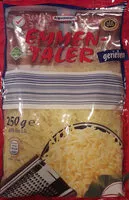 Mängden socker i Emmentaler, gerieben