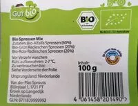 Mängden socker i Bio Sprossen Mix