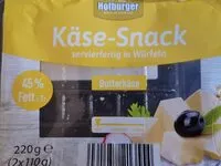 Mängden socker i Käsesnack in Würfeln - Maasdamer & Butterkäse
