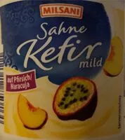 Mängden socker i Sahne-Kefir mild auf Pfirsich/Maracuja